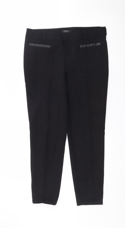 Womens UK Size 10 Papaya Regular Fit  Black Trousers