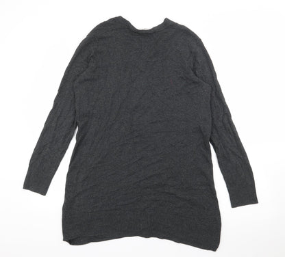 Gap Womens Grey V-Neck  Cotton Cardigan Jumper Size M