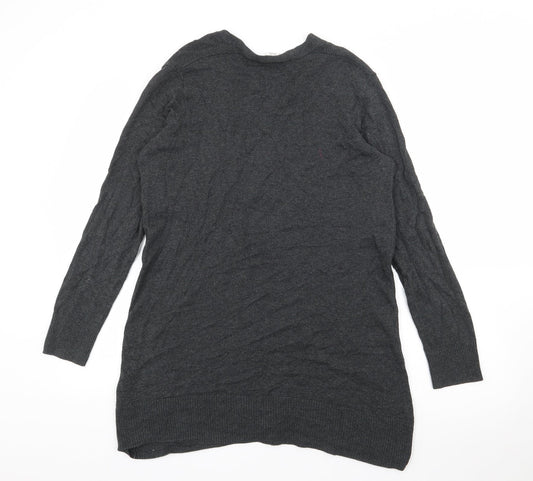 Gap Womens Grey V-Neck  Cotton Cardigan Jumper Size M