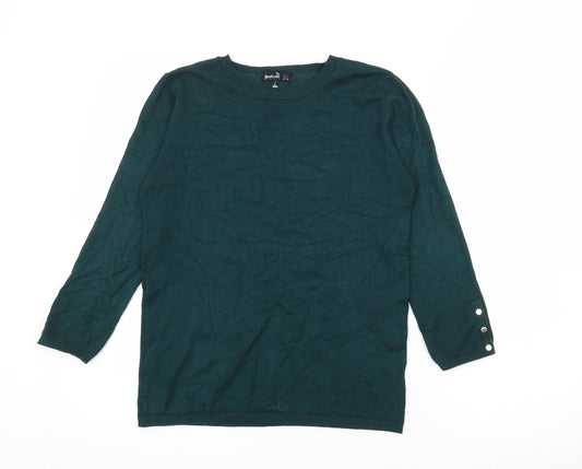 Womens UK Size L Stradivarius Green Pullover Jumper