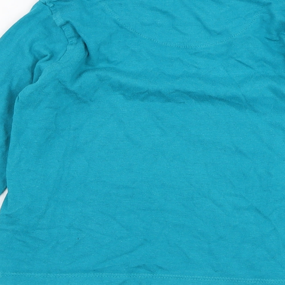 Losan Boys Blue  Polyester Basic T-Shirt Size 2 Years Round Neck Pullover - Wolf