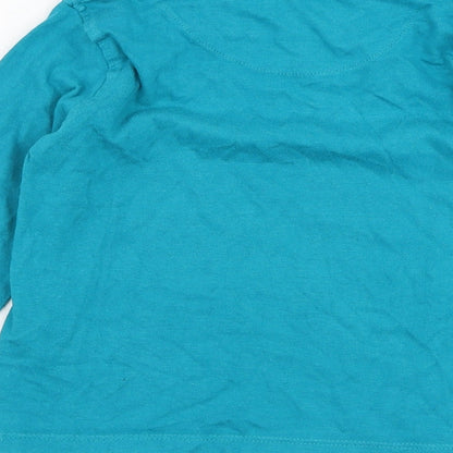 Losan Boys Blue  Polyester Basic T-Shirt Size 2 Years Round Neck Pullover - Wolf