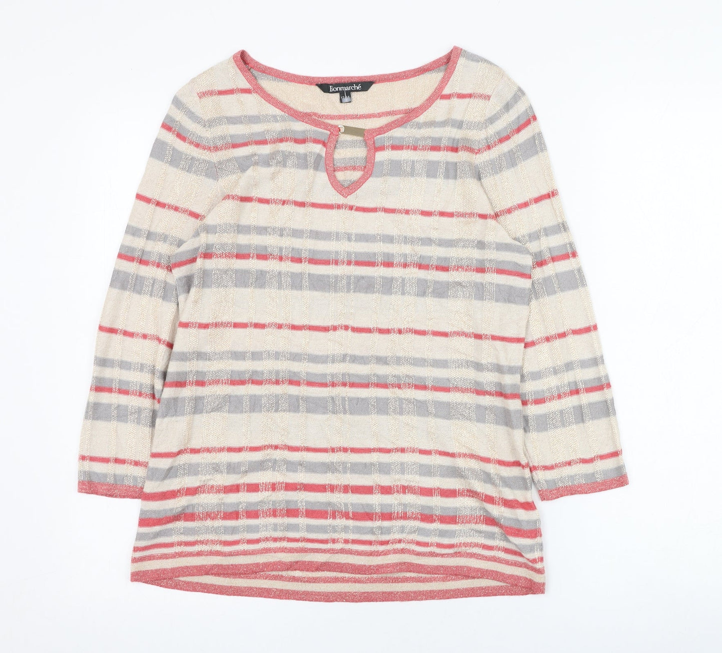 Womens UK Size 12 Bonmarché Beige Pullover Jumper
