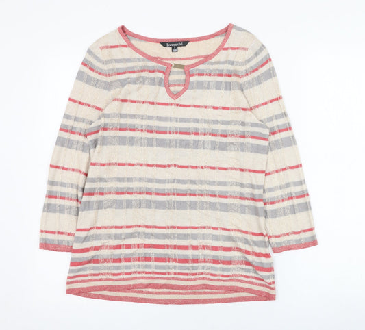Womens UK Size 12 Bonmarché Beige Pullover Jumper