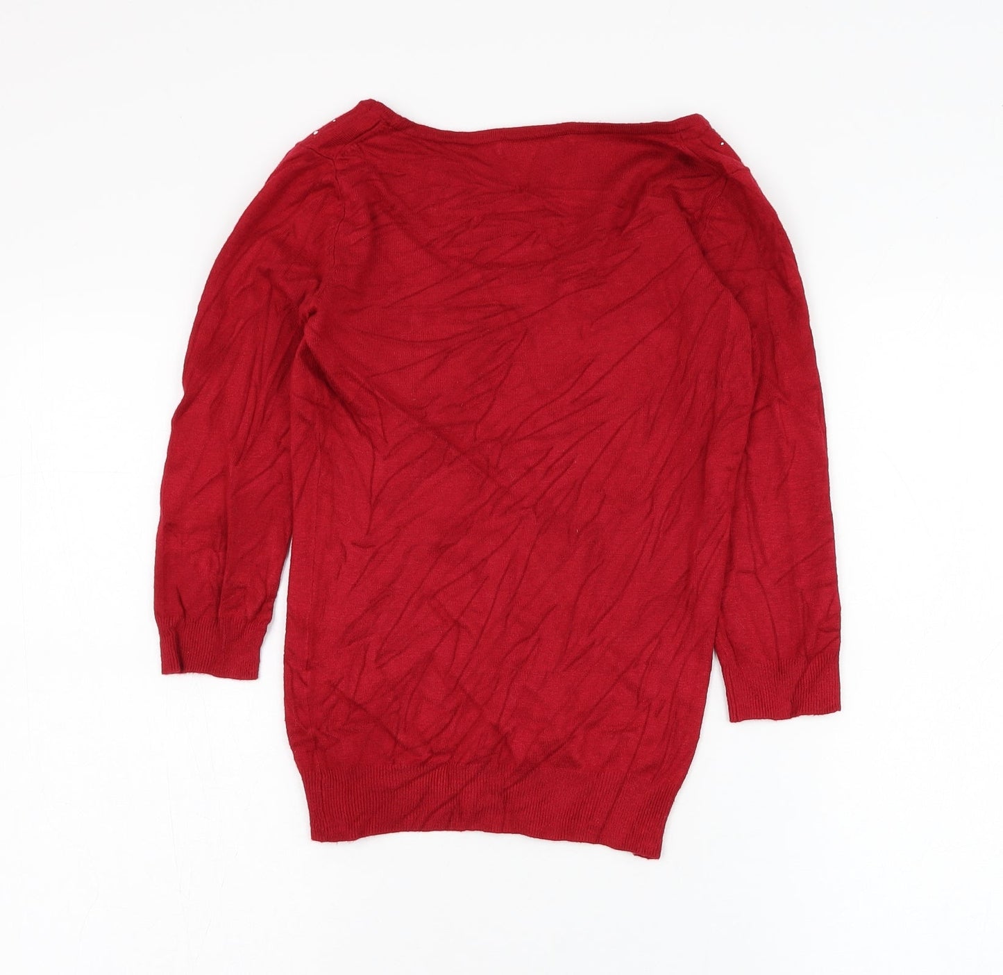 Womens UK Size 6 Marks and Spencer Red Pullover Jumper