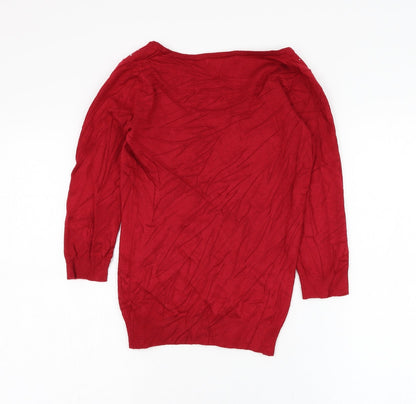 Womens UK Size 6 Marks and Spencer Red Pullover Jumper