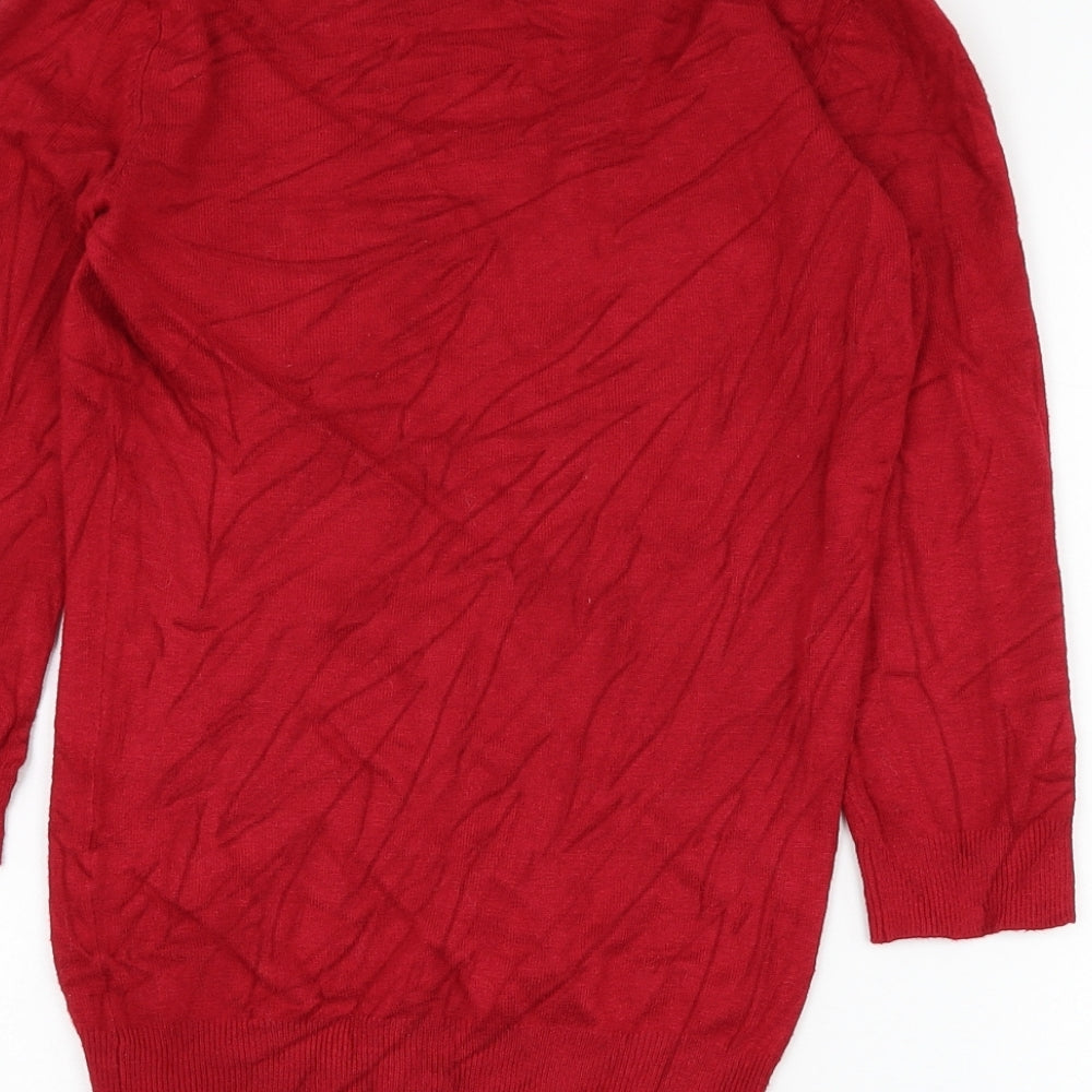 Womens UK Size 6 Marks and Spencer Red Pullover Jumper
