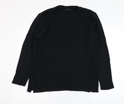 Mens UK Size M River Island Black Pullover Sweatshirt
