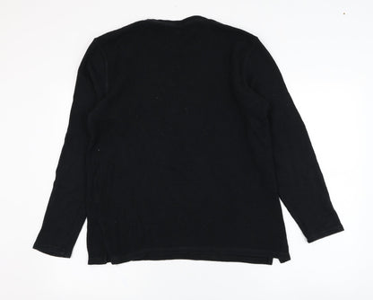 Mens UK Size M River Island Black Pullover Sweatshirt