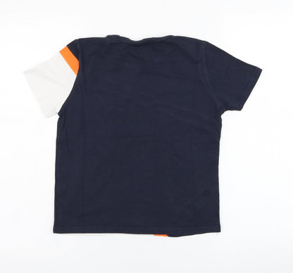 SheIn Boys Blue  Cotton Basic T-Shirt Size 9-10 Years Round Neck Pullover