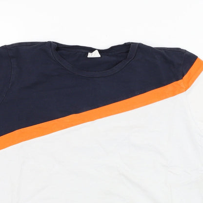 SheIn Boys Blue  Cotton Basic T-Shirt Size 9-10 Years Round Neck Pullover