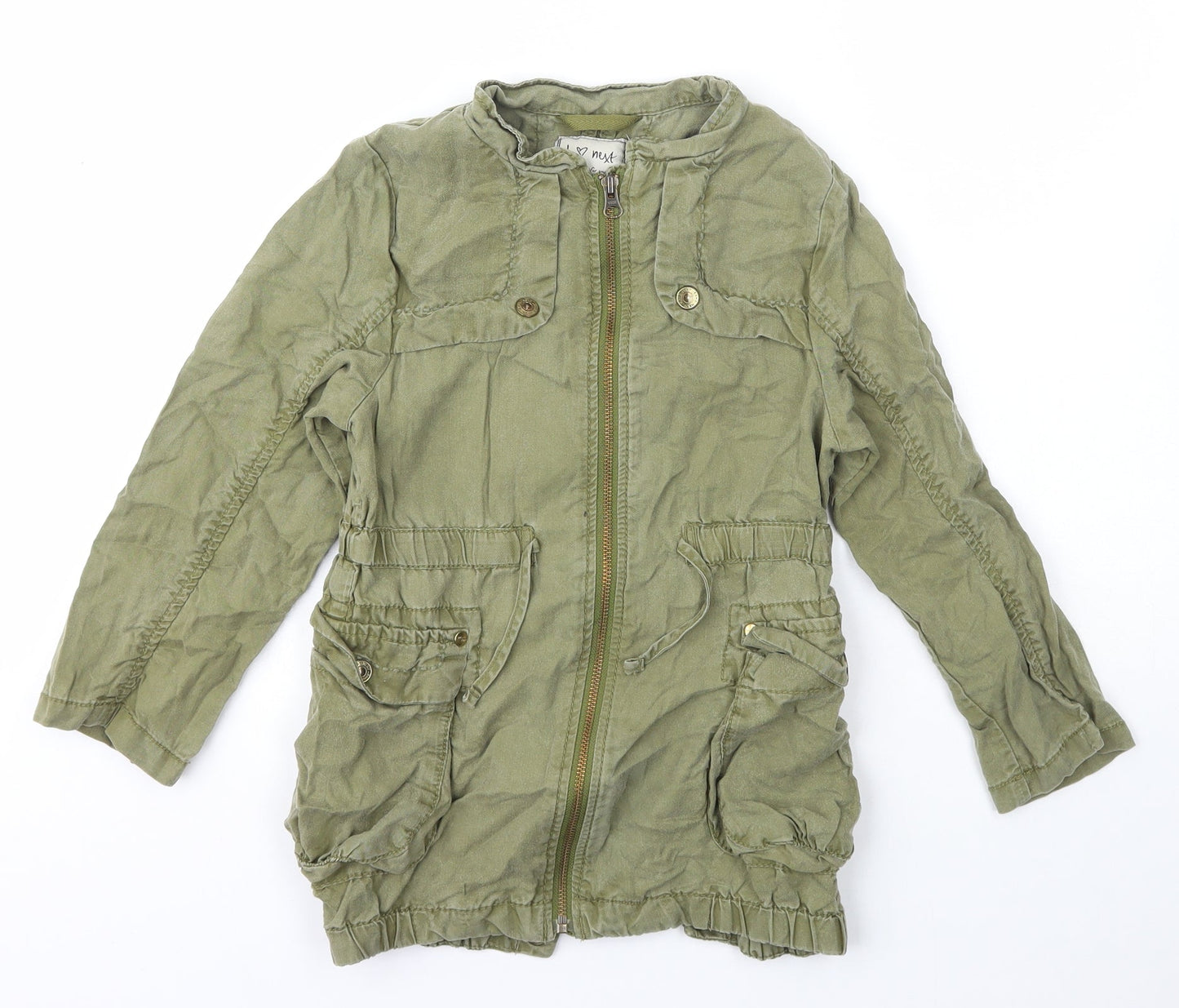 NEXT Girls Green   Military Jacket Coat Size 7 Years