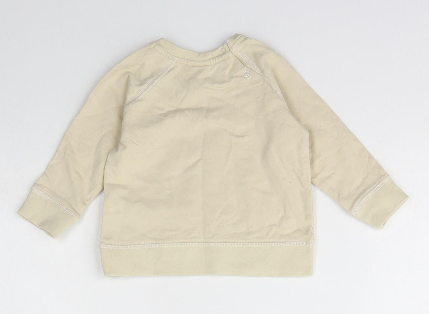 NEXT Girls Beige  Cotton Pullover Jumper Size 6-9 Months