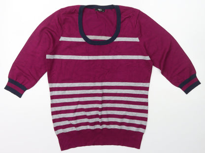 Womens UK Size M M&Co. Purple Pullover Jumper