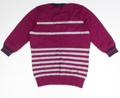 Womens UK Size M M&Co. Purple Pullover Jumper