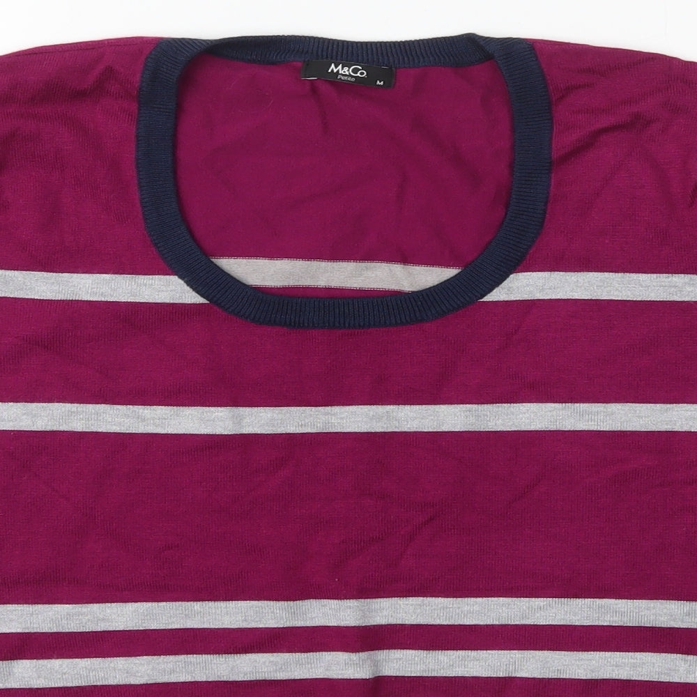 Womens UK Size M M&Co. Purple Pullover Jumper
