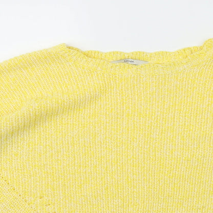 George Womens Yellow Scoop Neck  Acrylic Pullover Jumper Size L