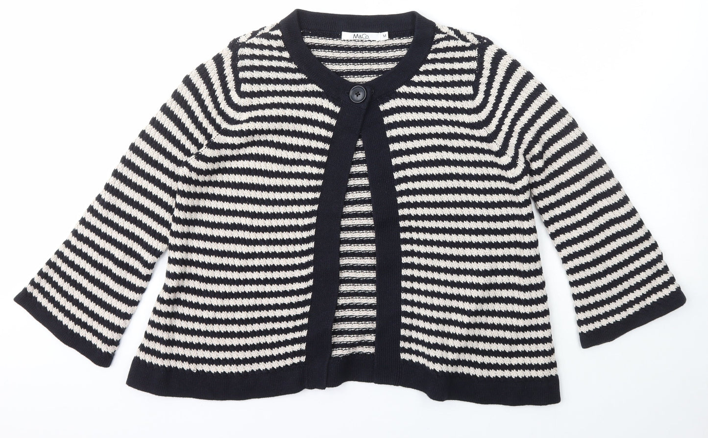 Womens UK Size M M&Co. Blue Cardigan Jumper