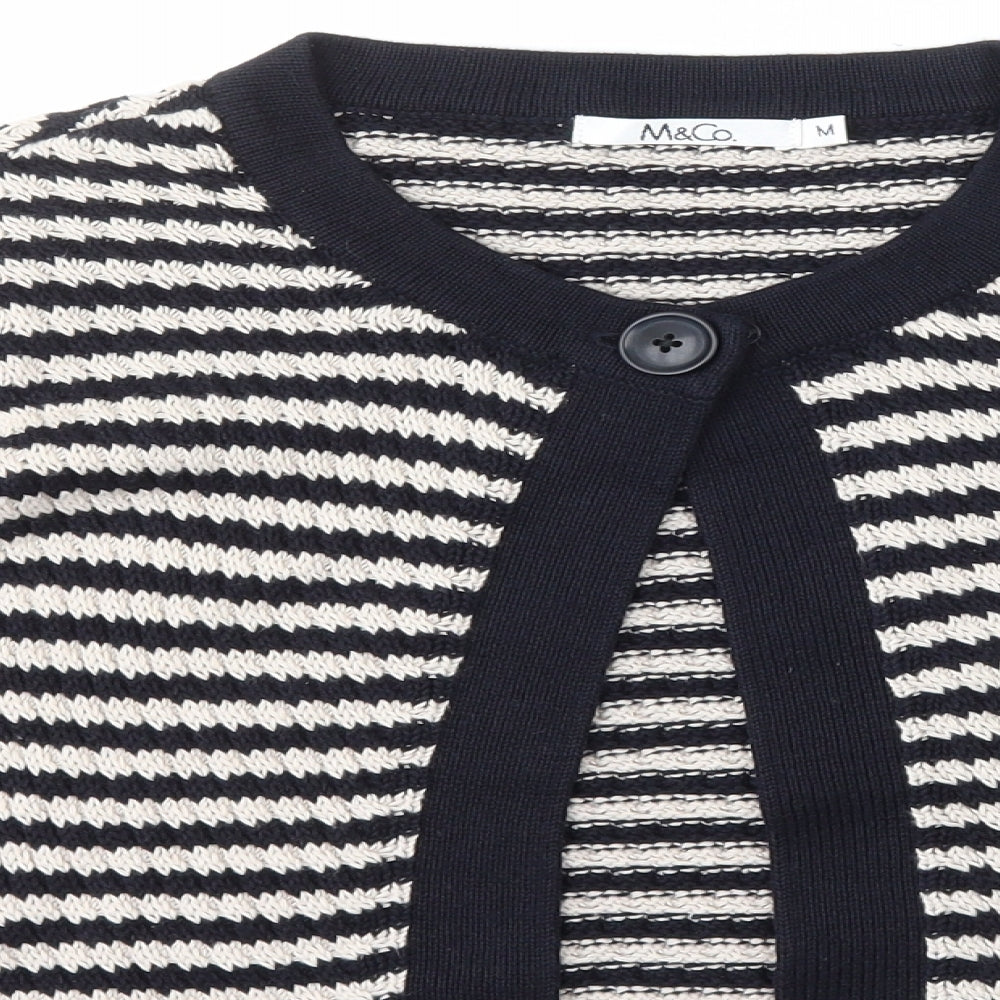Womens UK Size M M&Co. Blue Cardigan Jumper