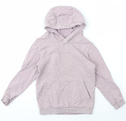 TU kids Girls Purple  Cotton Pullover Hoodie Size 7 Years