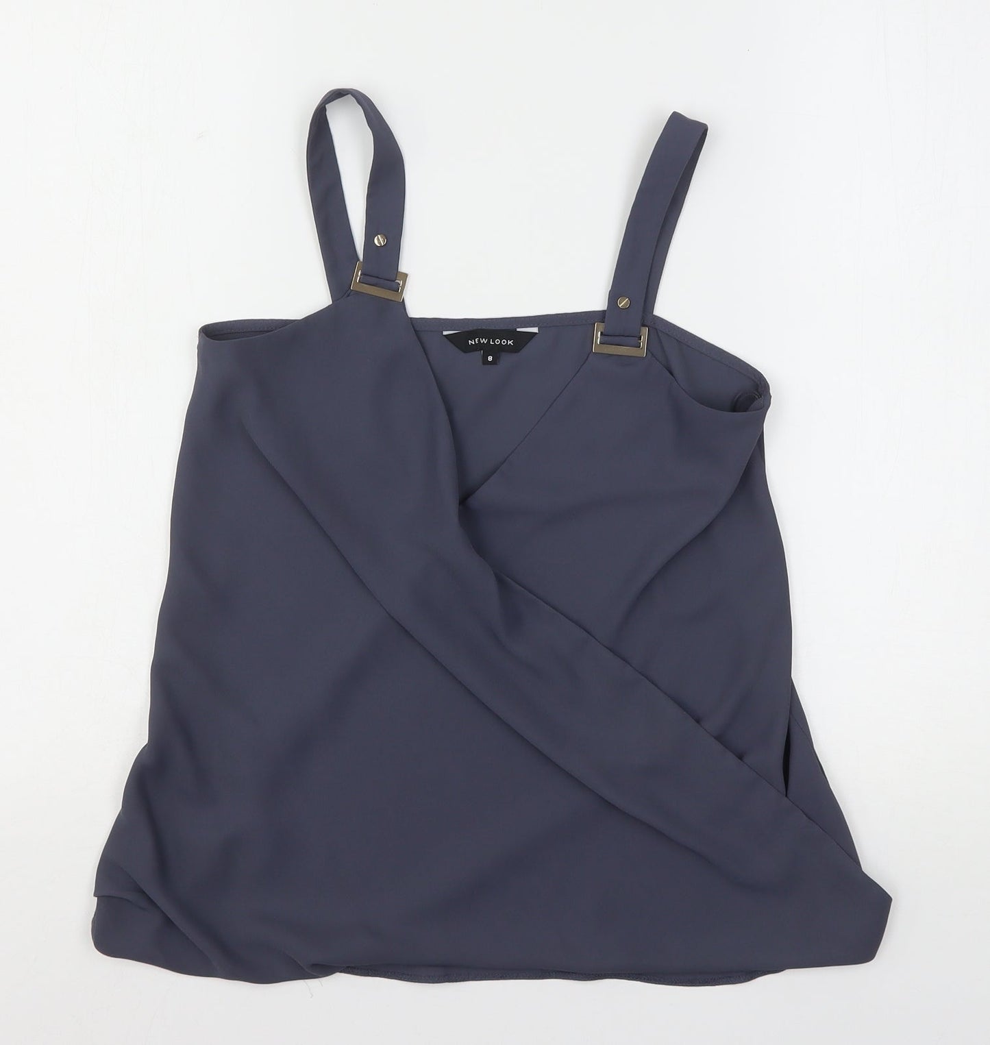 Womens UK Size 8 New Look Grey Camisole Blouse