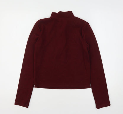 Bershka Womens Red  Polyester Pullover Sweatshirt Size L