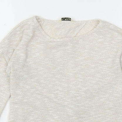Womens UK Size 4 Miss Selfridge Beige Pullover Jumper