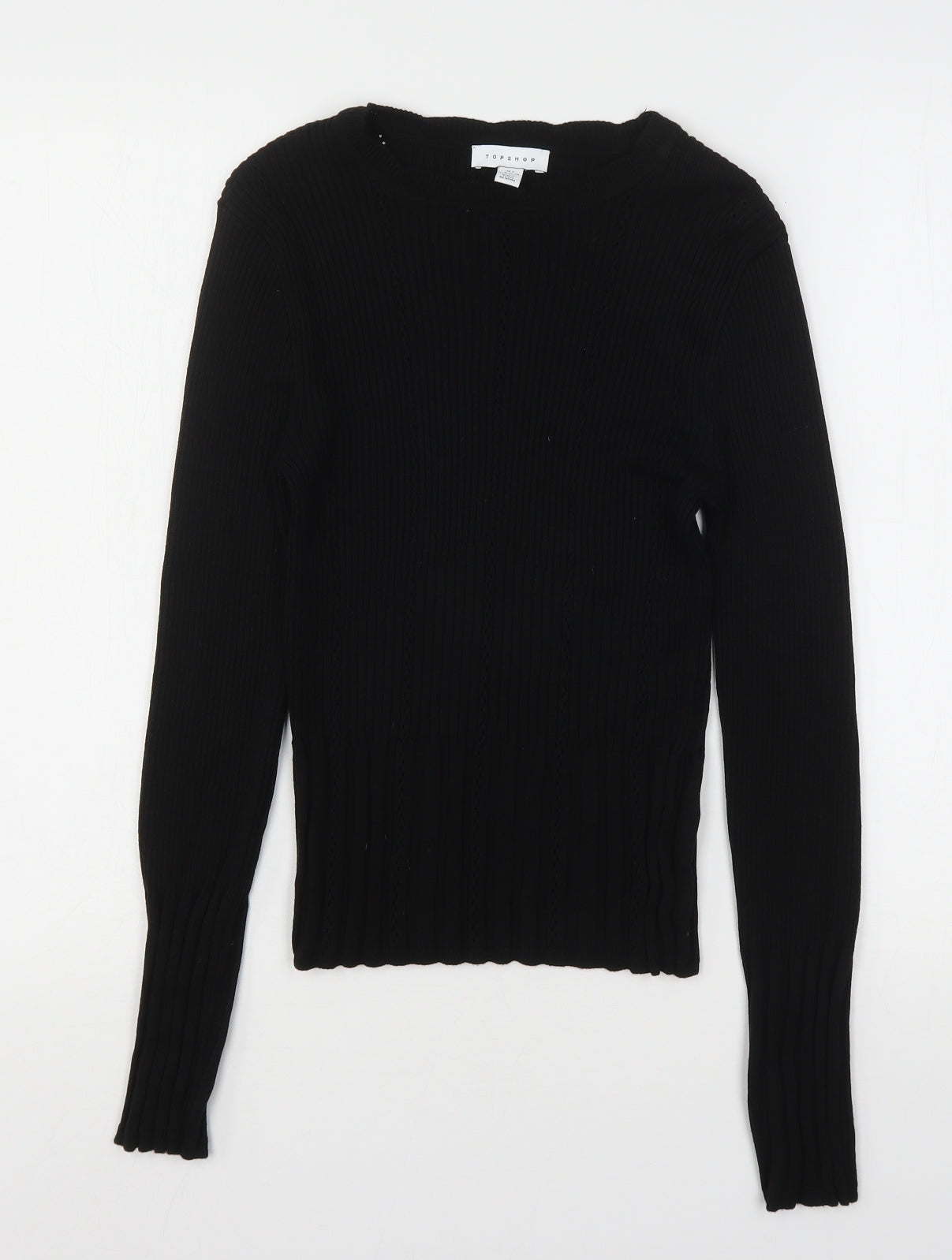 Womens UK Size S Topshop Black Pullover Jumper