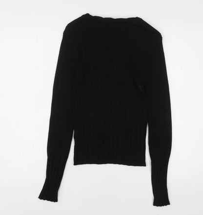 Womens UK Size S Topshop Black Pullover Jumper