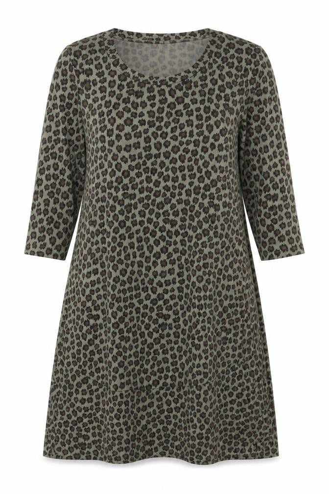 Rainbow Womens Multicoloured Animal Print Polyester A-Line  Size 14  Round Neck