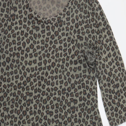 Rainbow Womens Multicoloured Animal Print Polyester A-Line  Size 14  Round Neck