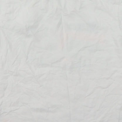 Dunnes Stores Boys White Geometric Cotton Basic T-Shirt Size 9-10 Years Round Neck  - Shark