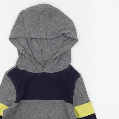 Gap Boys Multicoloured Colourblock Cotton Pullover Hoodie Size 4-5 Years