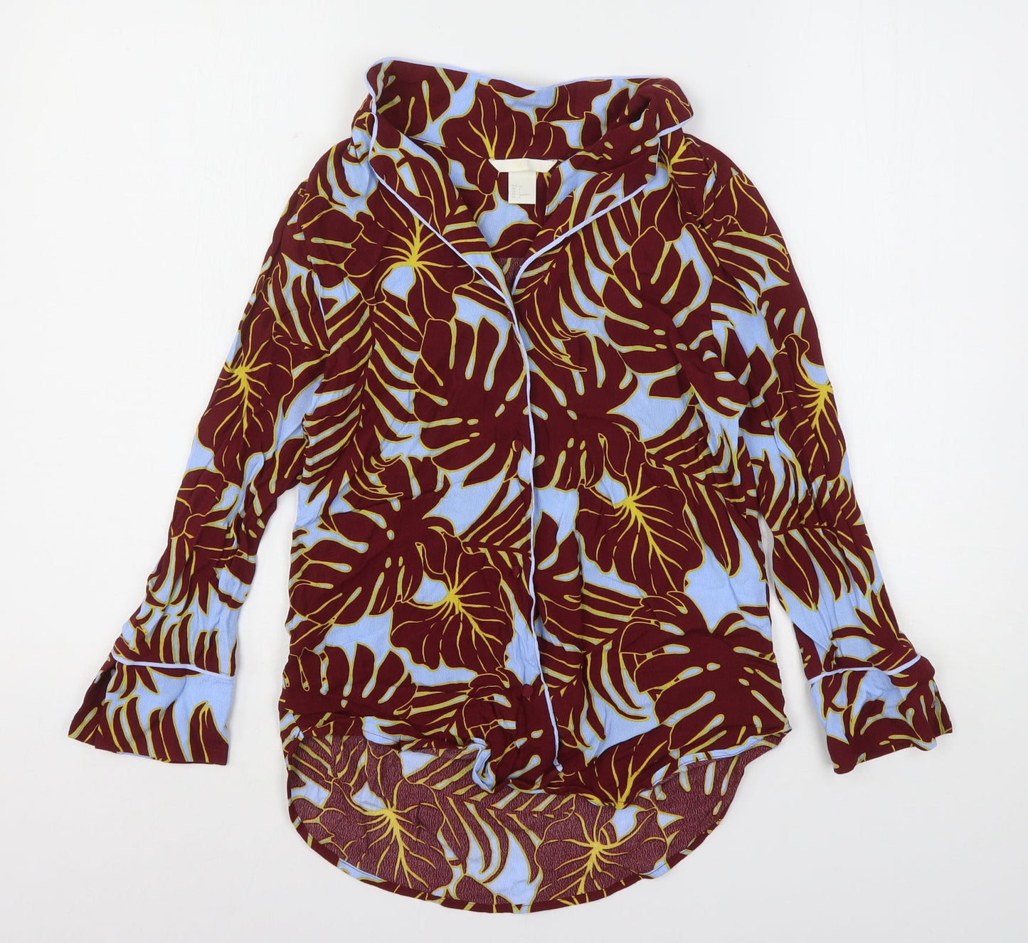 Womens UK Size 6 H&M Multicoloured Basic Button-Up