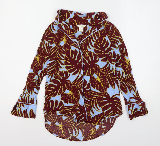 Womens UK Size 6 H&M Multicoloured Basic Button-Up