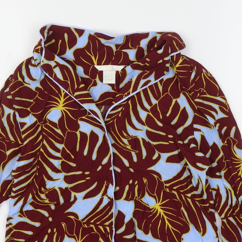 Womens UK Size 6 H&M Multicoloured Basic Button-Up