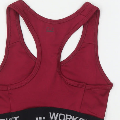 CLP Active Womens Purple  Polyester Cropped Tank Size XS Round Neck
