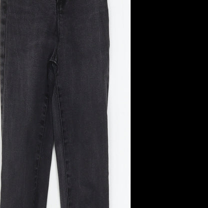 Denim & Co. Womens Black  Cotton Skinny Jeans Size 6 L24 in Regular