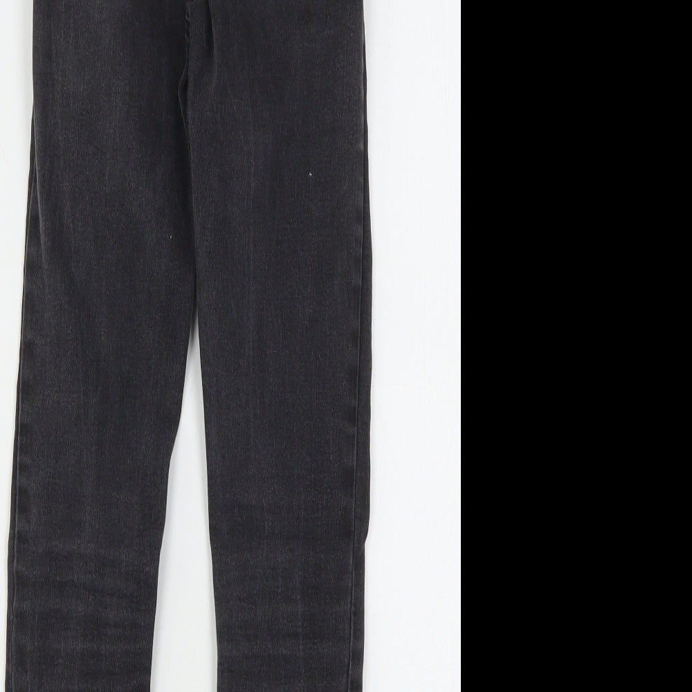 Denim & Co. Womens Black  Cotton Skinny Jeans Size 6 L24 in Regular