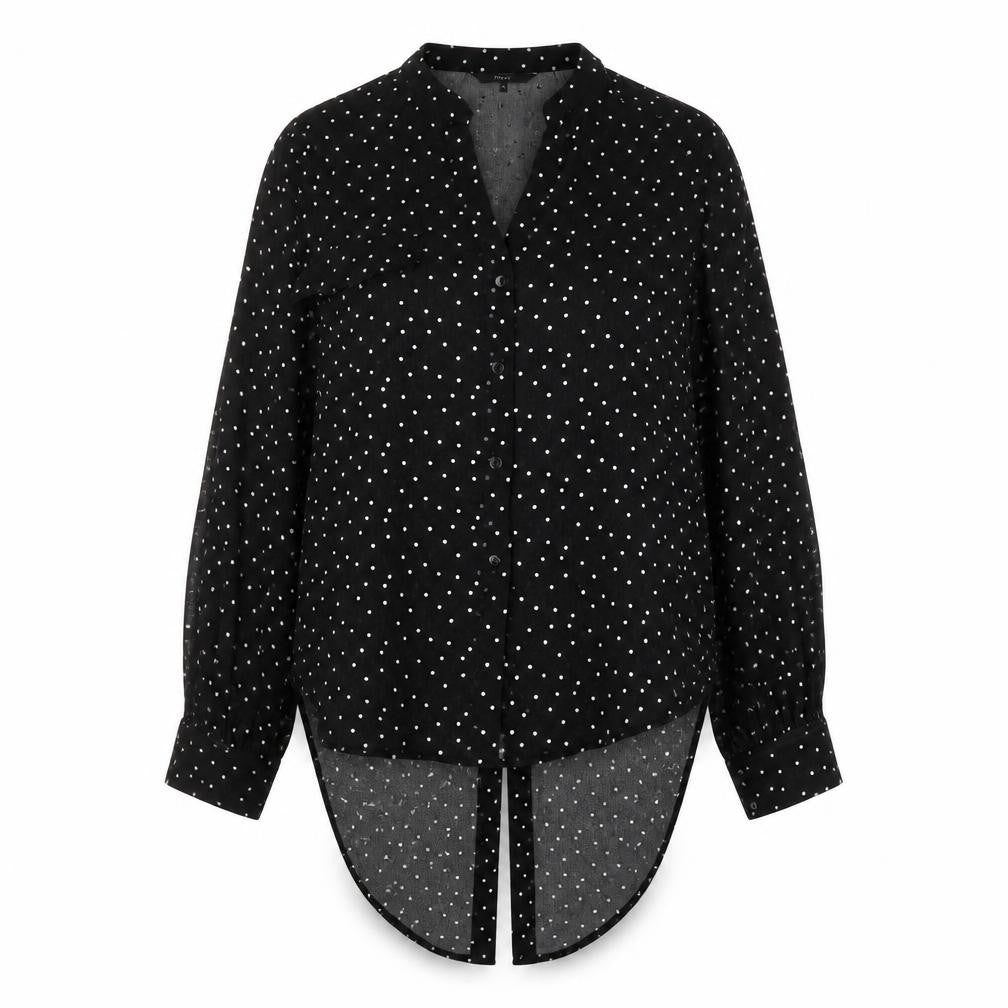Womens UK Size 8 NEXT Black Basic Button-Up