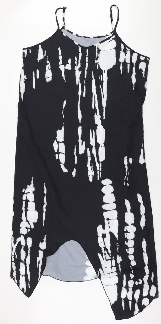 SheIn Womens Black  Polyester Trapeze & Swing  Size 3XL  Round Neck Pullover