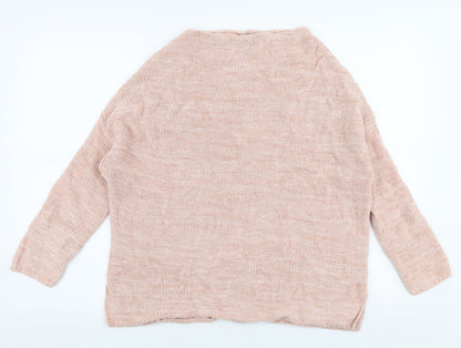 Atmosphere Womens Pink Round Neck  Polyester Pullover Jumper Size 8