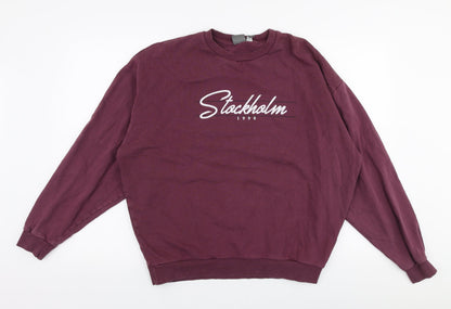 Mens UK Size M ASOS Purple Pullover Sweatshirt