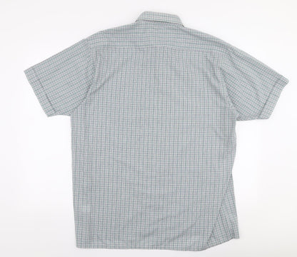 Mens UK Size L Originals Blue  Button-Up Short Sleeve Casual Shirt
