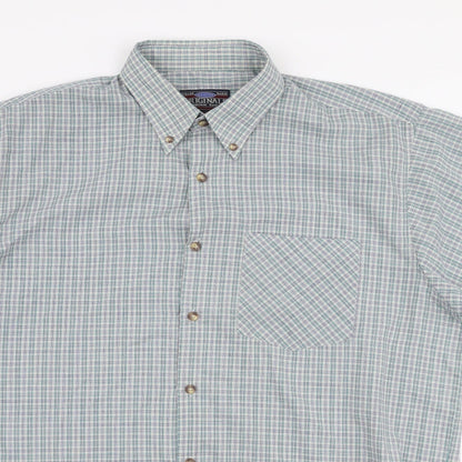 Mens UK Size L Originals Blue  Button-Up Short Sleeve Casual Shirt