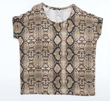 Womens UK Size L Only Beige Jersey T-Shirt