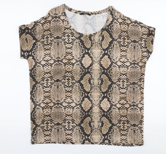 Womens UK Size L Only Beige Jersey T-Shirt