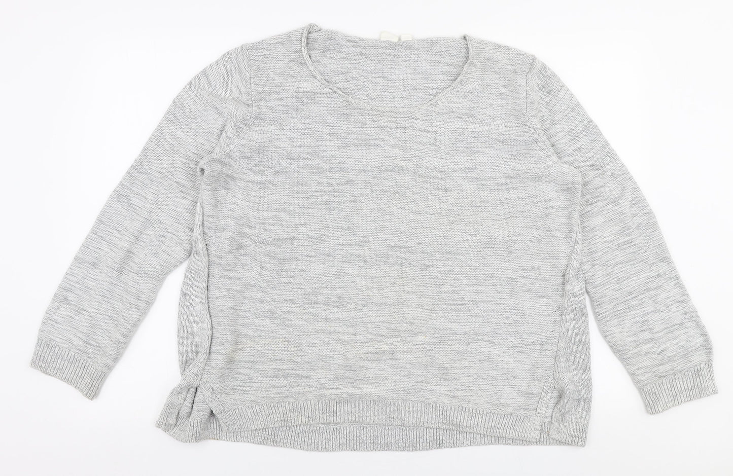 Gap Womens Grey Round Neck  100% Cotton Pullover Jumper Size XL