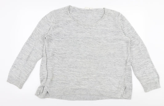 Gap Womens Grey Round Neck  100% Cotton Pullover Jumper Size XL
