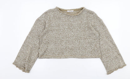 Womens UK Size M Zara Beige Pullover Jumper